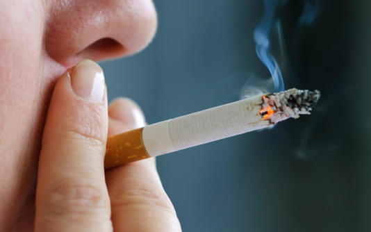 File image of a person smoking