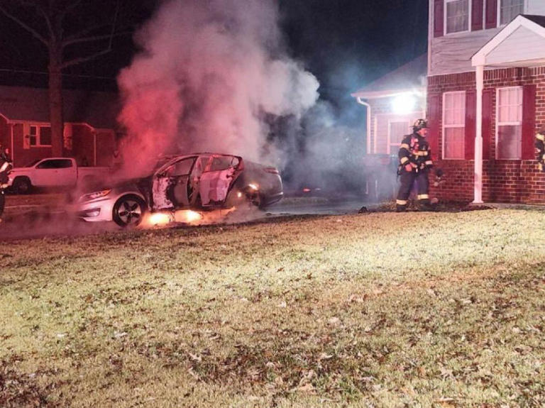 Fire Crews Respond To Vehicle Fire On Whitewood St. In Suffolk