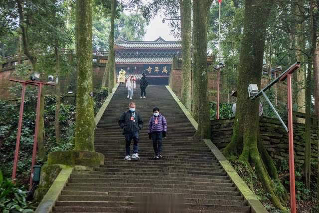 峨眉山独特古寺，内藏中国现存最大古代铜佛像，寺内建筑像蒙古包