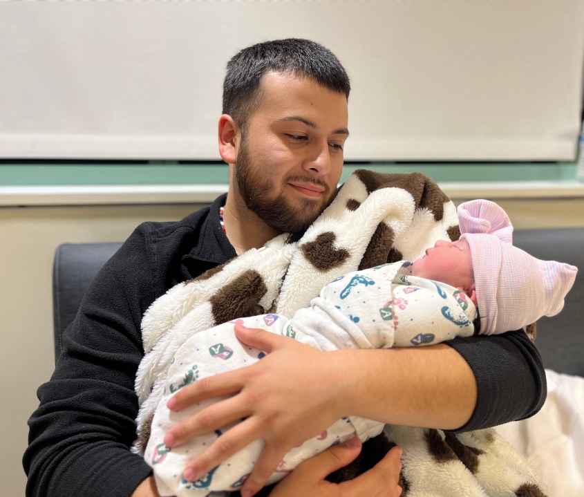 Parents celebrate the arrival of first babies of 2025