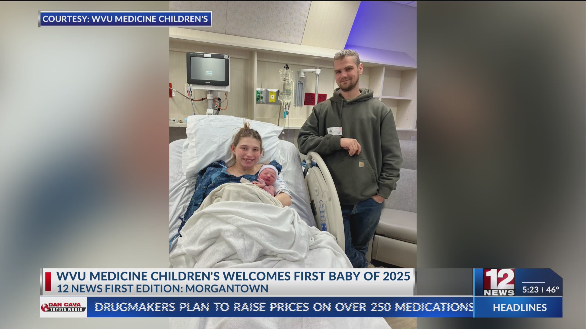 WVU Medicine celebrates first baby born in 2025