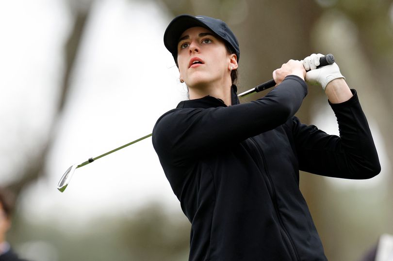 ST SIMONS ISLAND, GEORGIA - NOVEMBER 20: WNBA player Caitlin Clark plays during the Pro-Am prior to The RSM Classic 2024 at Sea Island Resort on November 20, 2024 in St Simons Island, Georgia.