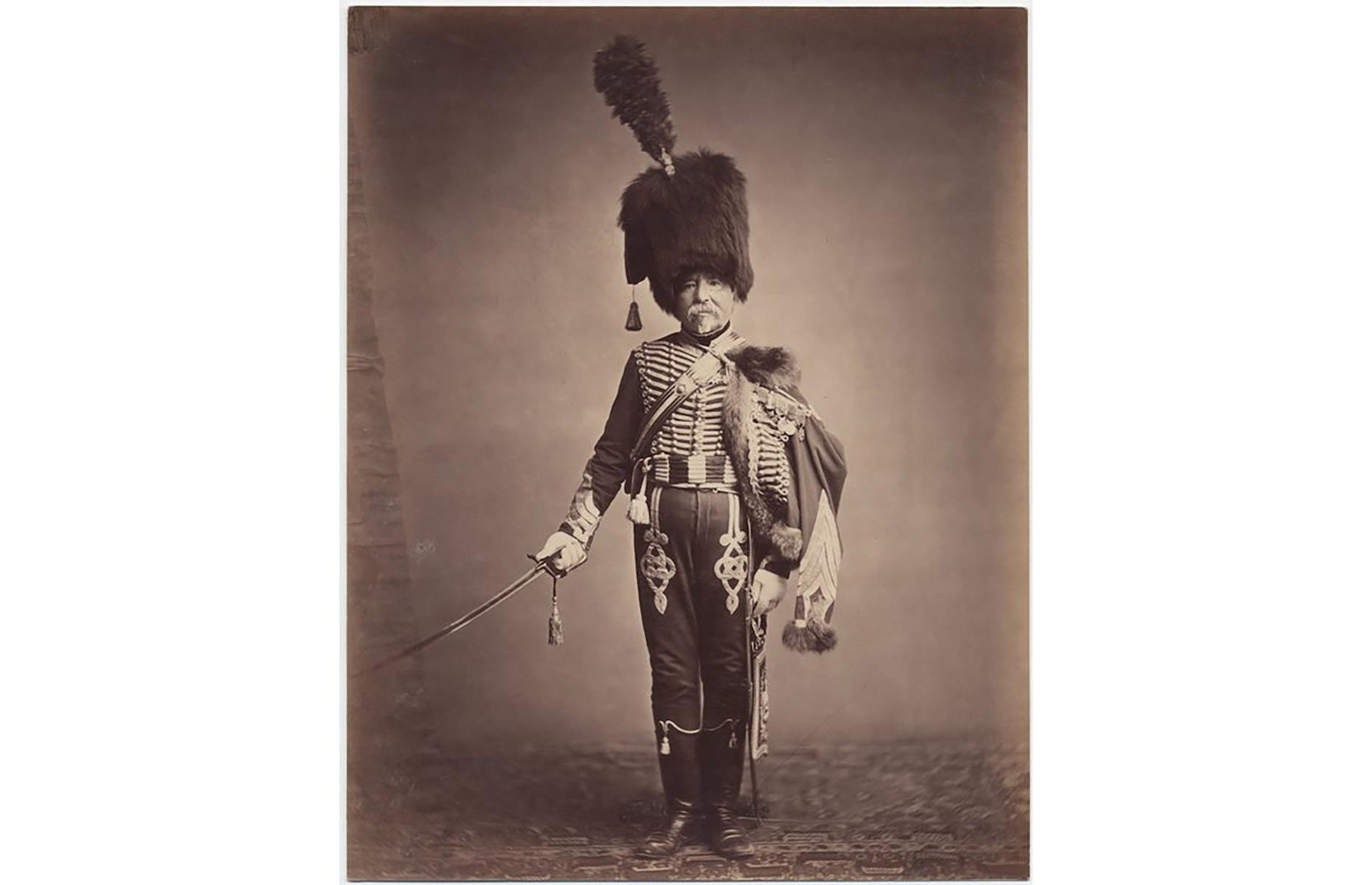 1858 : Un soldat napoléonien prend la pose pour la postérité