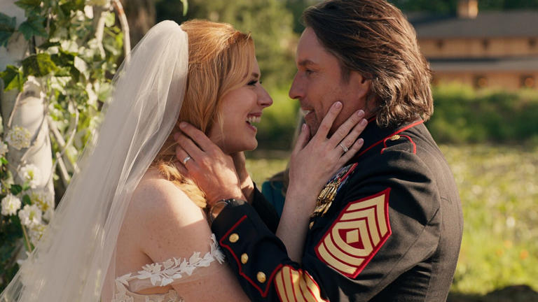 Alexandra Breckenridge as Mel Monroe, Martin Henderson as Jack Sheridan in 'Virgin River' Season 6