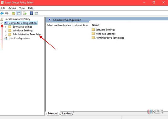 Computer configuration in GPE