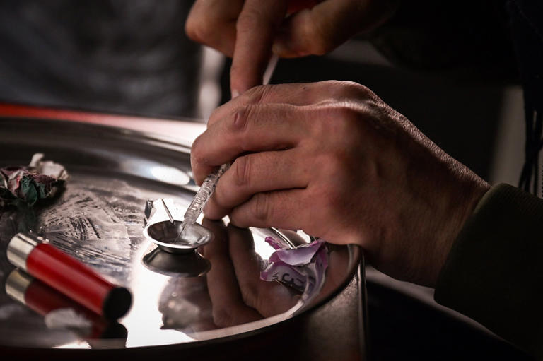 A renovated ambulance was used to trial an unofficial drug consumption room, offering a safer, more discreet option for the estimated 500 people who inject in Glasgow’s public areas, in 2019 (Picture: Jeff J Mitchell/Getty Images)