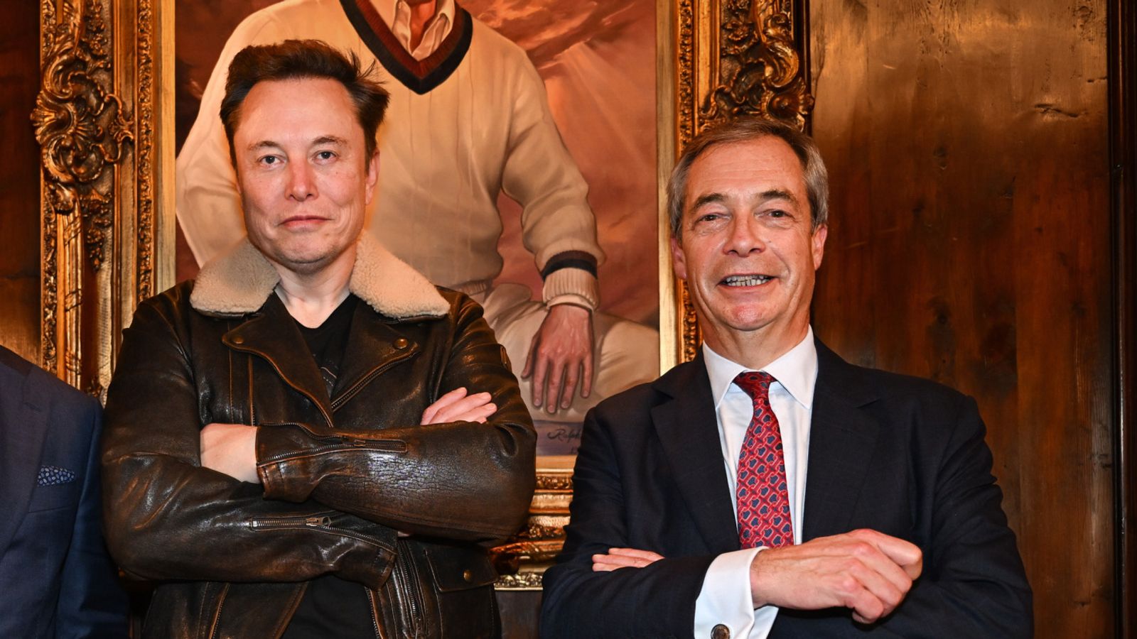 Nigel Farage (right) with Elon Musk. Pic: PA