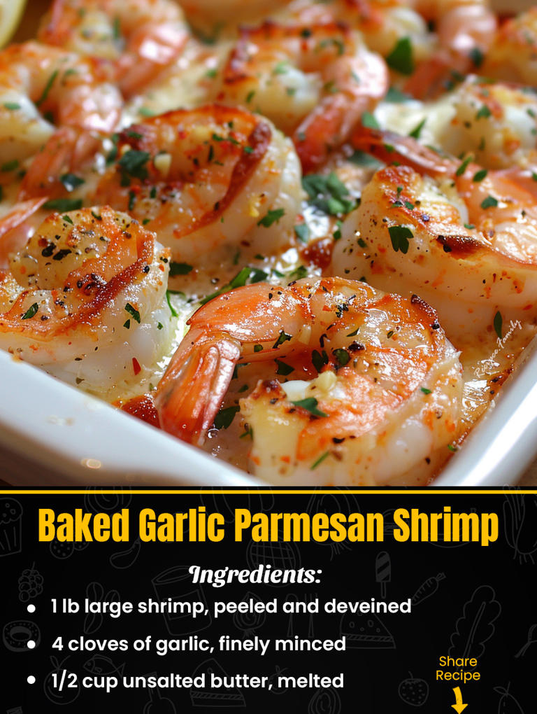 Irresistibly Delicious Baked Garlic Parmesan Shrimp Recipe