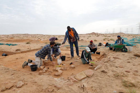 Excavation at the Bahra 1 site in Kuwait