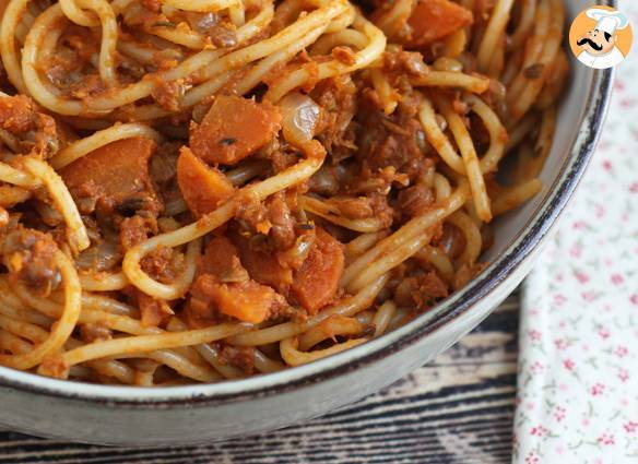 Vegetarische spaghetti bolognese!