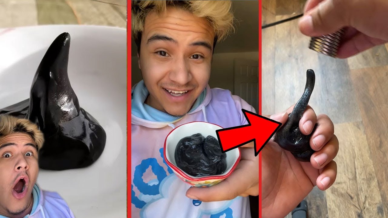 Making magnetic slime with toothpaste & Coke