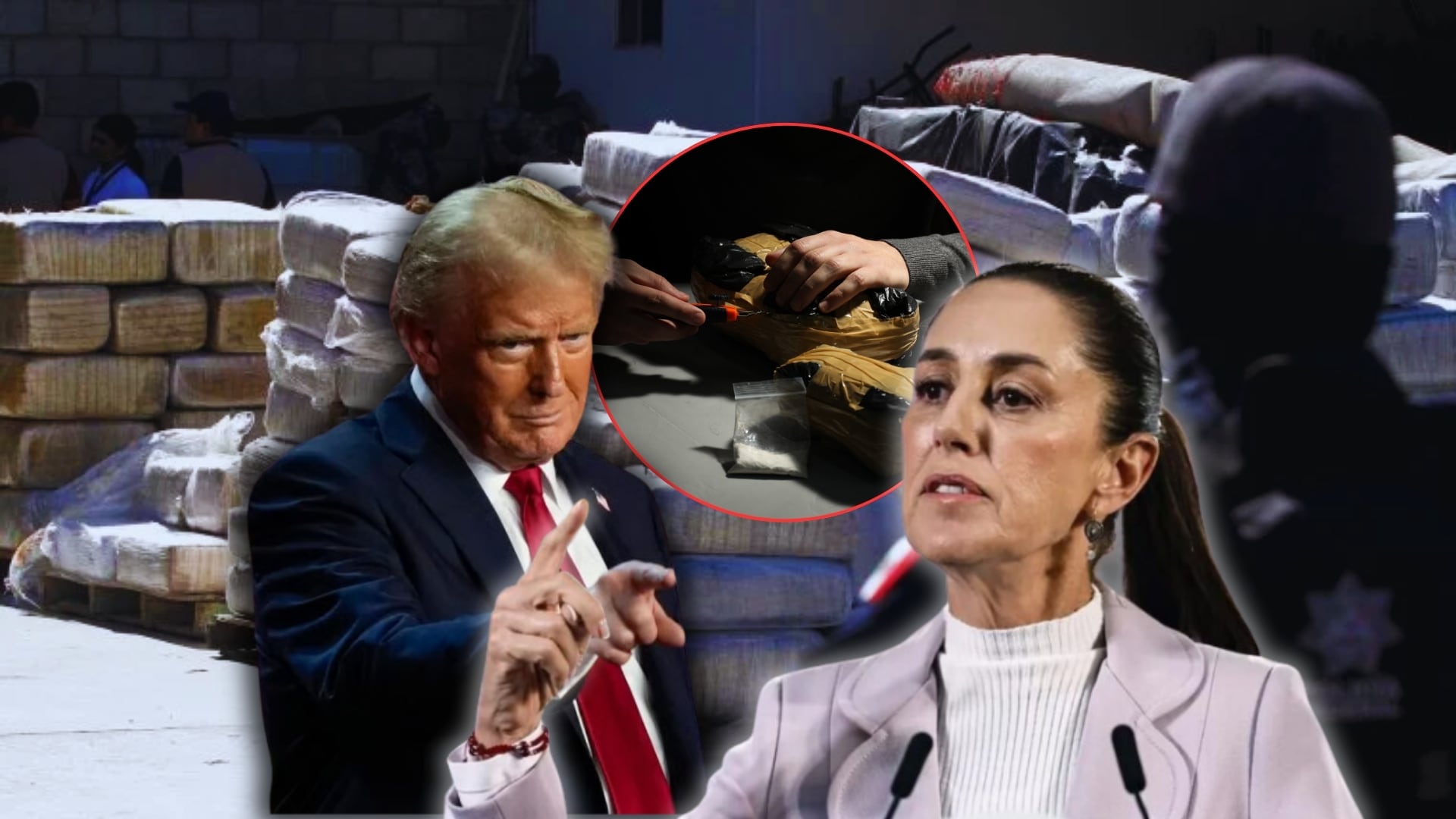 Sheinbaum responde a Trump sobre declarar a narcotraficantes como terroristas. Foto: Especial (Reuters/AP/Presidencia)