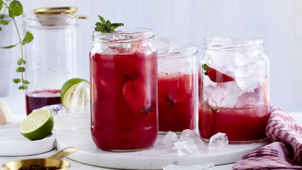Tequila Refresher mit Erdbeeren