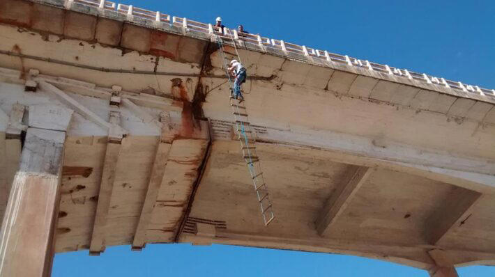 Imagem de relatório técnico do Dnit de 2020 mostra danos estruturais em ponte que caiu entre Tocantins e Maranhão Foto: Reprodução/Dnit