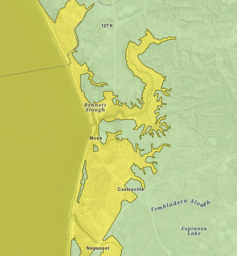 Monterey tsunami zone