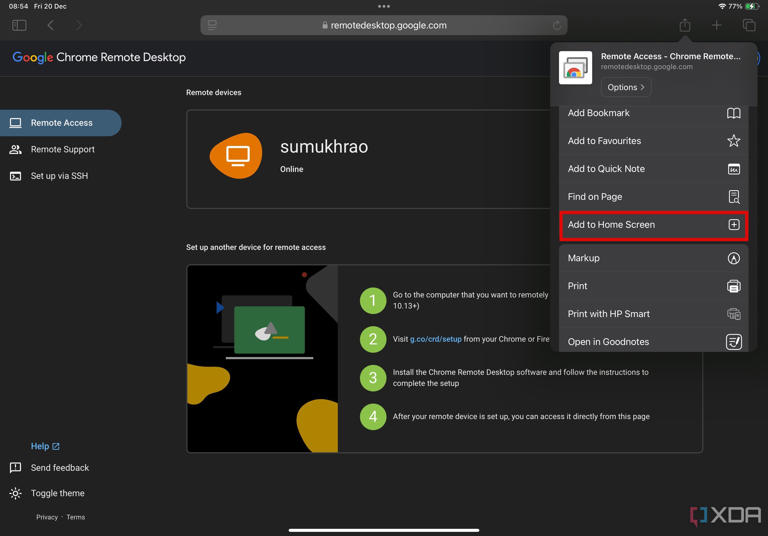 Add to home screen shortcut-1