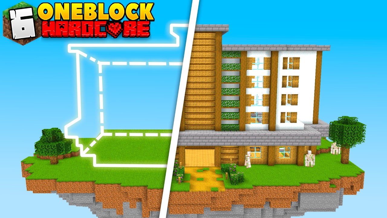 Minecraft One Block Challenge Ends With A Full Villager Mansion