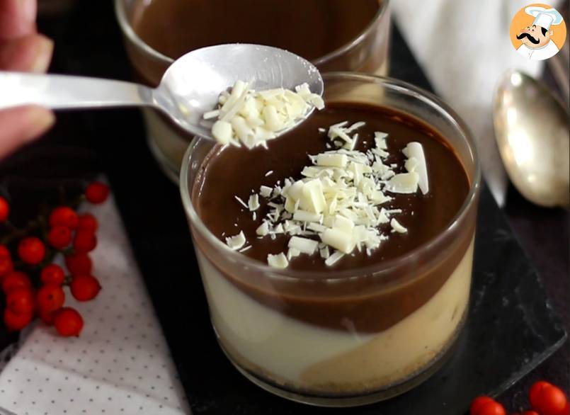 Törtchen aus schokolade und nougat. einfaches rezept