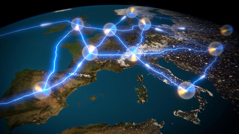 Researchers have uncovered novel ways to transmit information instantly across vast distances, with potential to revolutionize computing, communications, and cryptography. CREDIT: CC BY-SA 4.0)