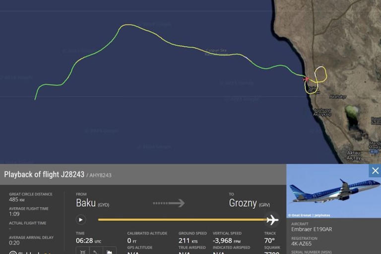 Penyelidikan Soal Jatuhnya Pesawat Azerbaijan Airlines di Kazakhstan Dimulai