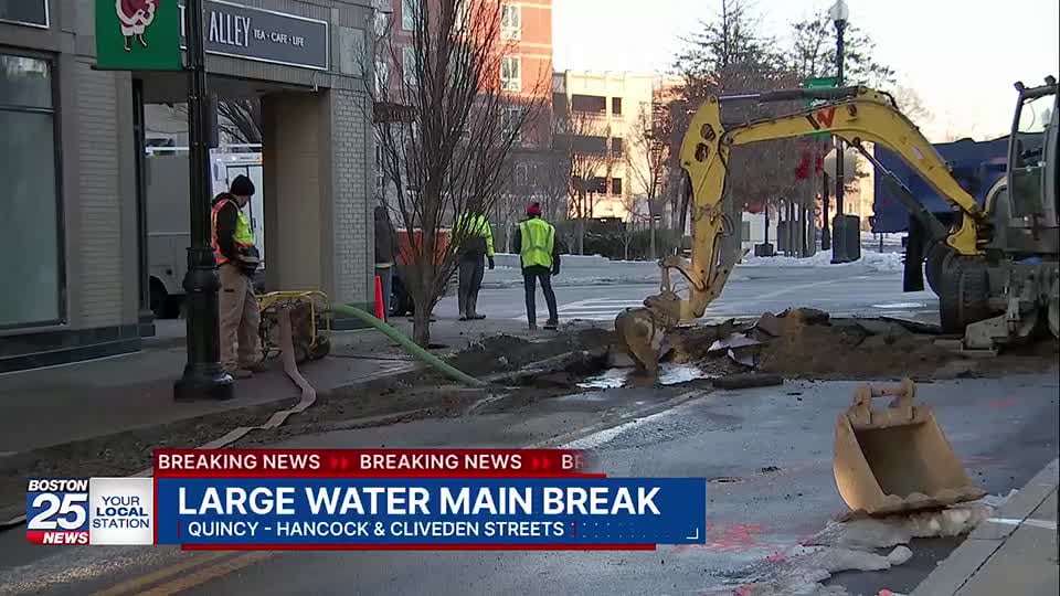 Crews in Quincy responding to water main break