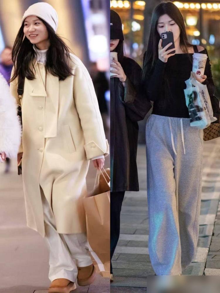 被重庆女生惊艳了！满大街都是“大衣+运动裤”，洋气显高还保暖