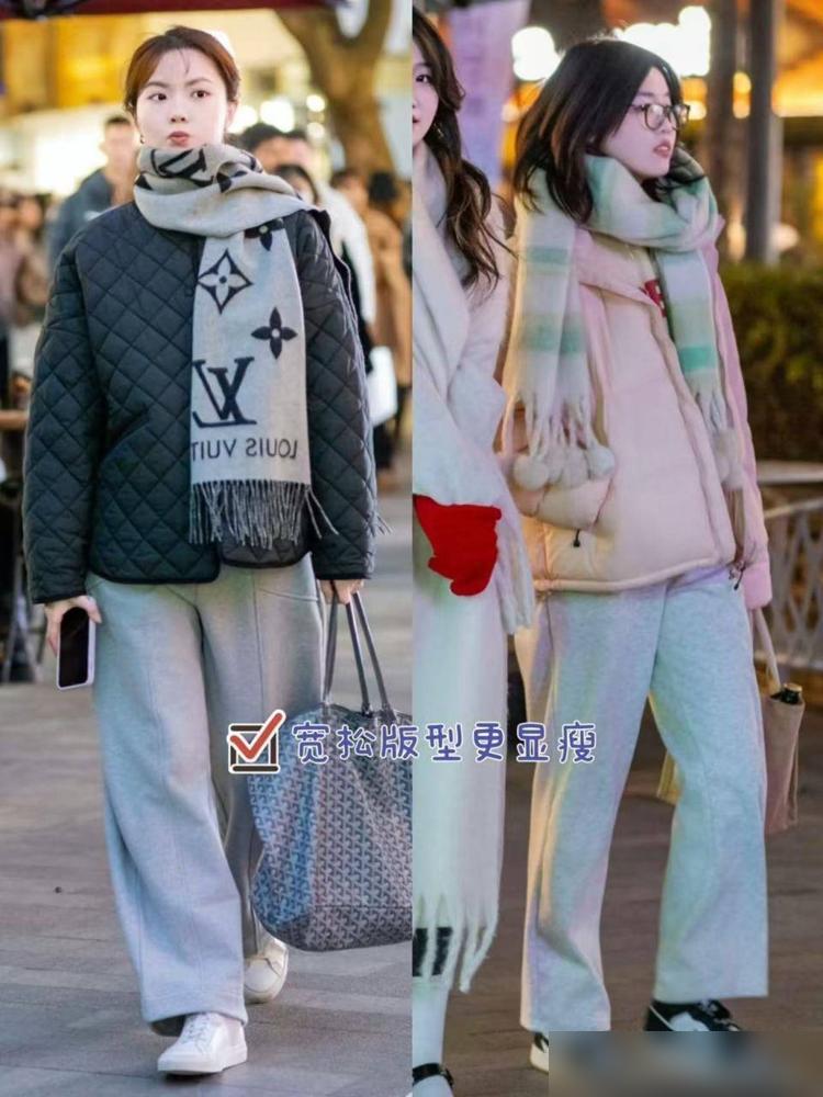 被重庆女生惊艳了！满大街都是“大衣+运动裤”，洋气显高还保暖
