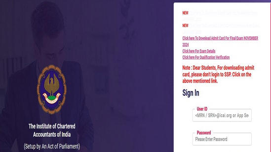 ICAI CA January Admit Card 2025 out for Foundation, Inter courses 