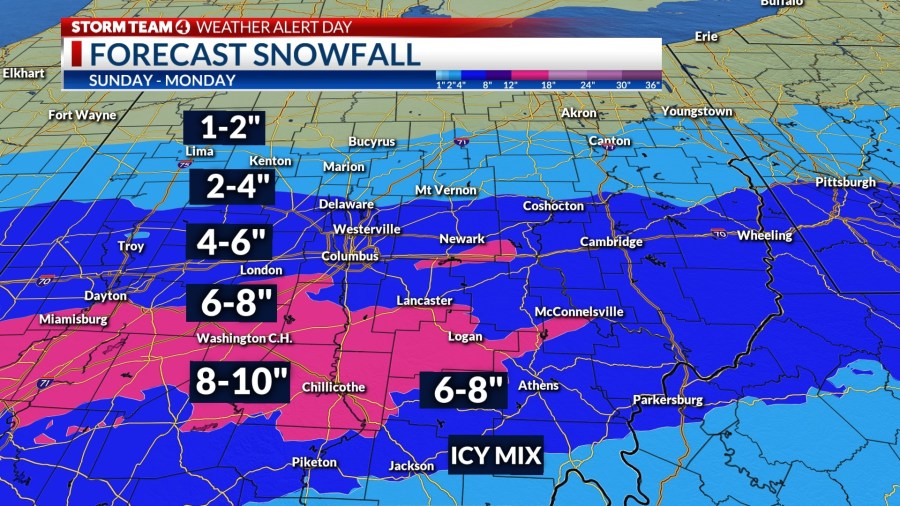 Snow emergencies in central Ohio for January 5, 2025