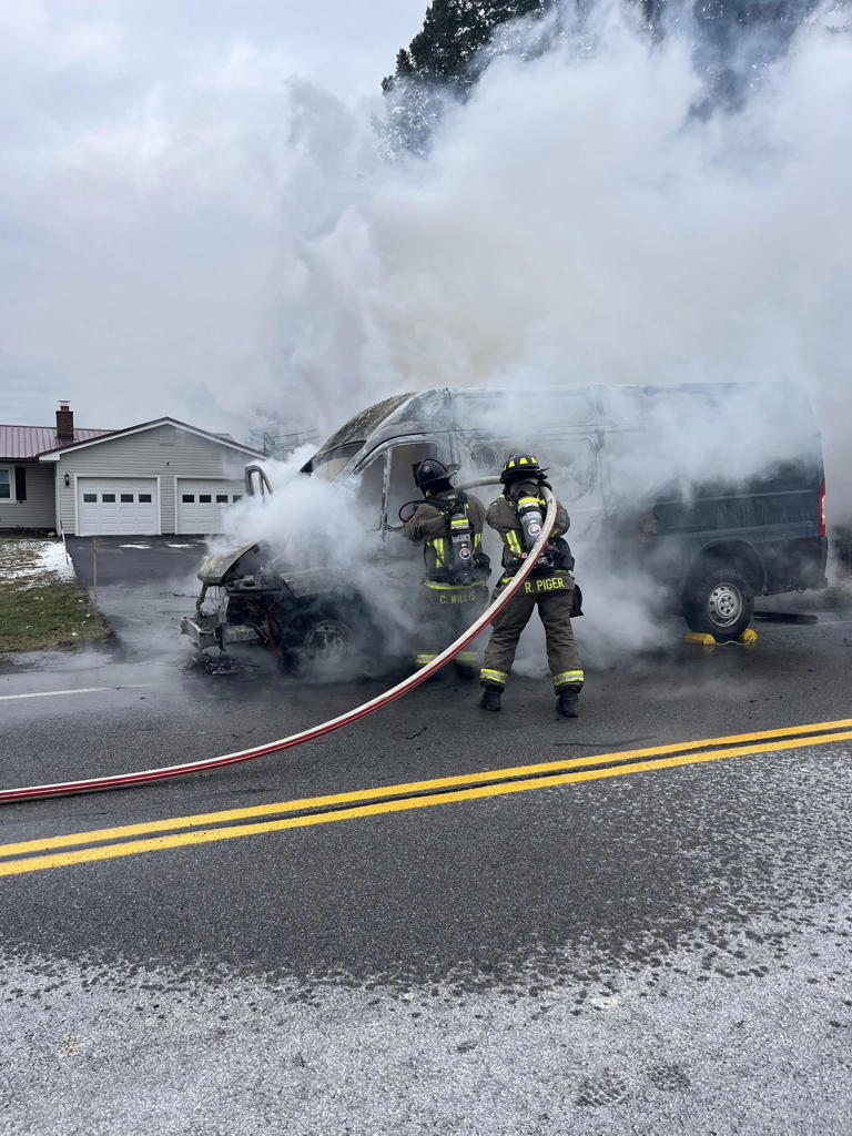 Bergen Crews Knock Down Amazon Delivery Truck Fire On Jericho Road