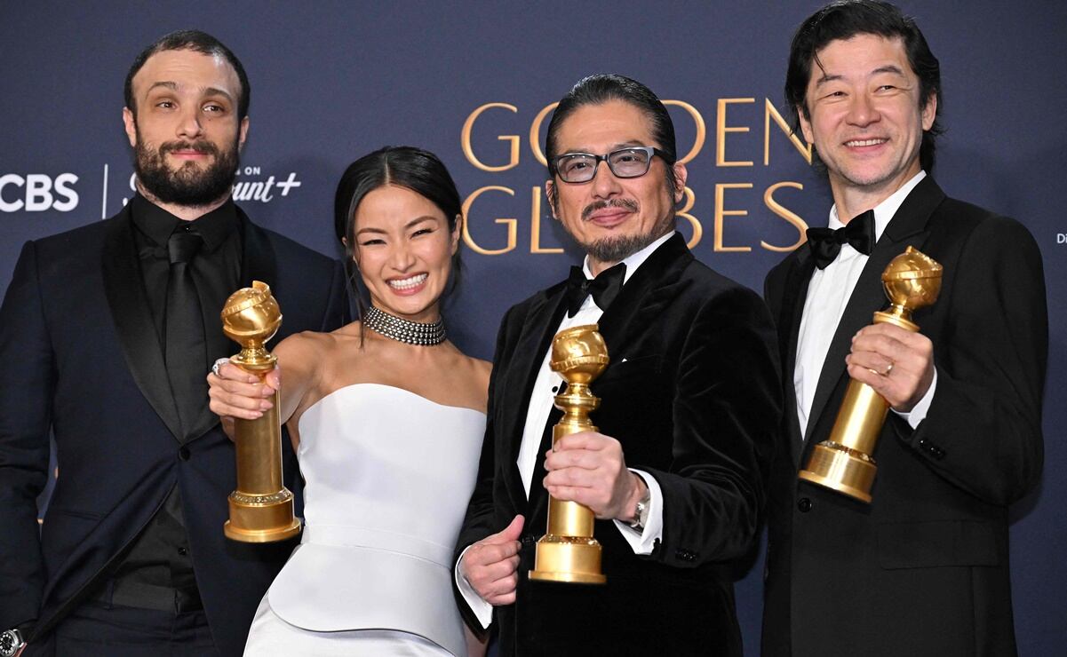 "Shogun" fue la serie más galardonada de la noche. Foto: AFP.