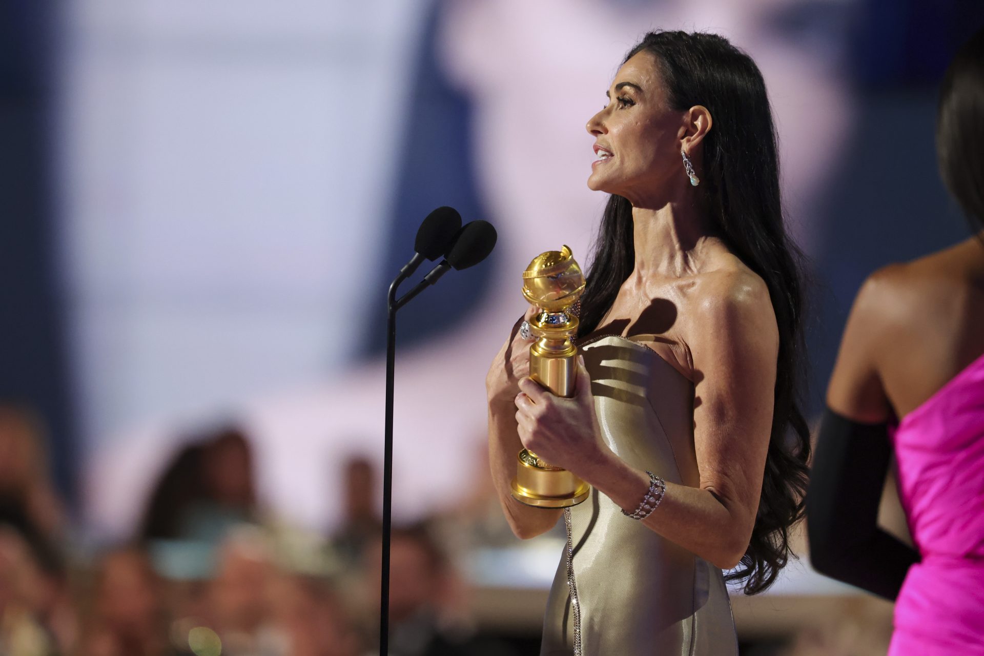 Demi Moore's emotional speech after her Golden Globe win