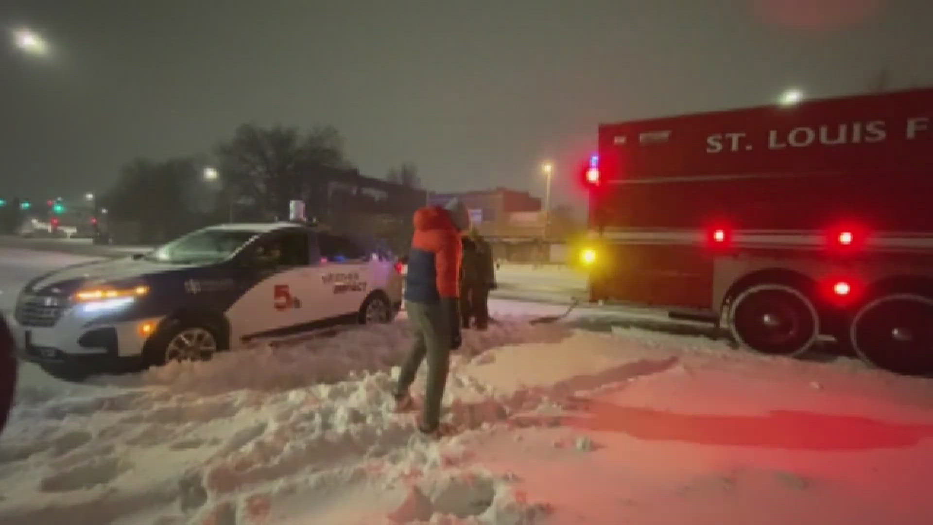 Treacherous road conditions leave drivers stranded in St. Louis