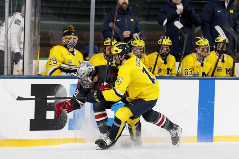 See photos from Michigan vs. Ohio State hockey at Wrigley Field