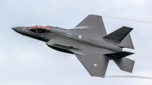 An F-35 Lightning II in flight