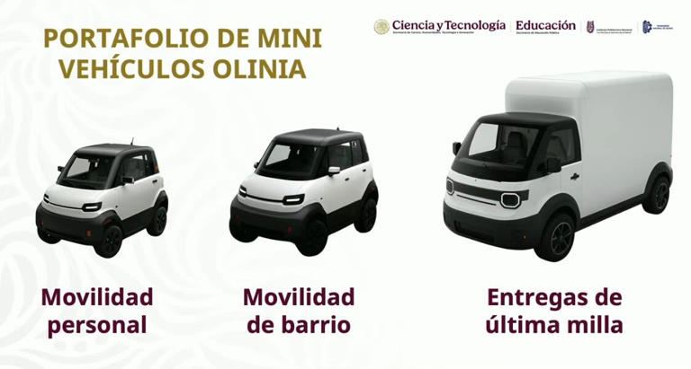 Autos eléctricos Olinia. Foto: Captura