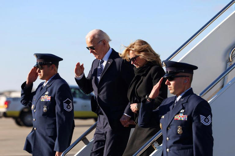 Biden Visits Bourbon Street In New Orleans After Attack