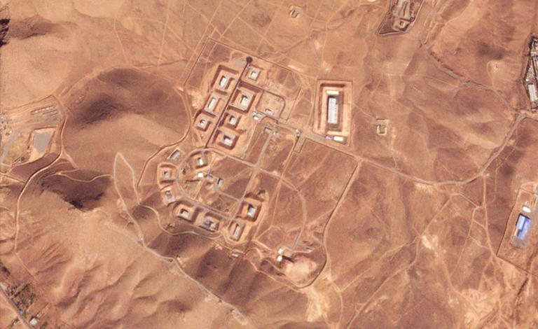 A satellite image shows Khojir rocket motor casting facility, in an aftermath what an American researcher said was an Israeli airstrike hitting a building that was part of Iran’s defunct nuclear weapons development program, near Teheran, Iran on Oct. 26, 2024. via REUTERS