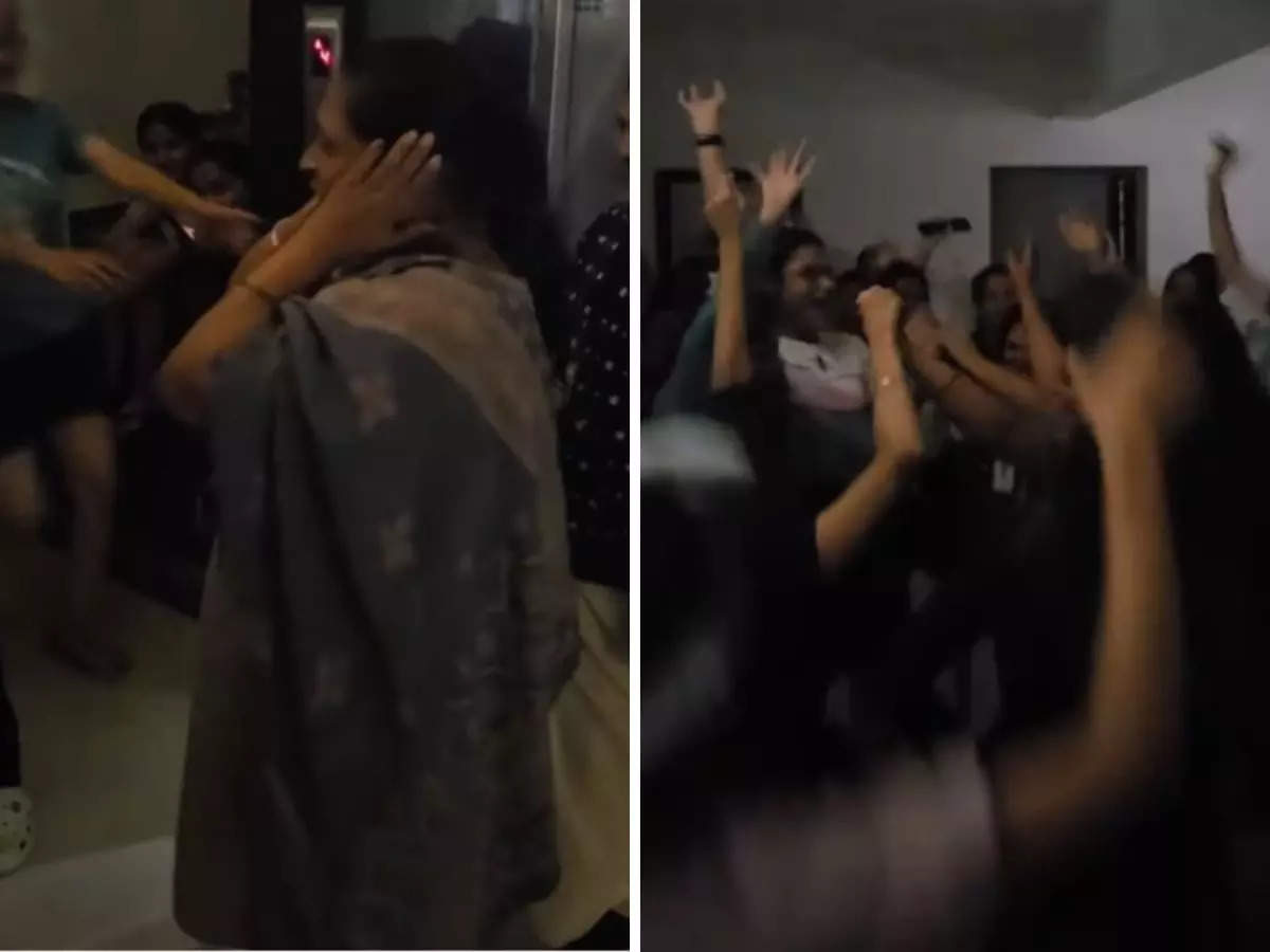 Hostel girls convince warden to join the dance celebrations instead of