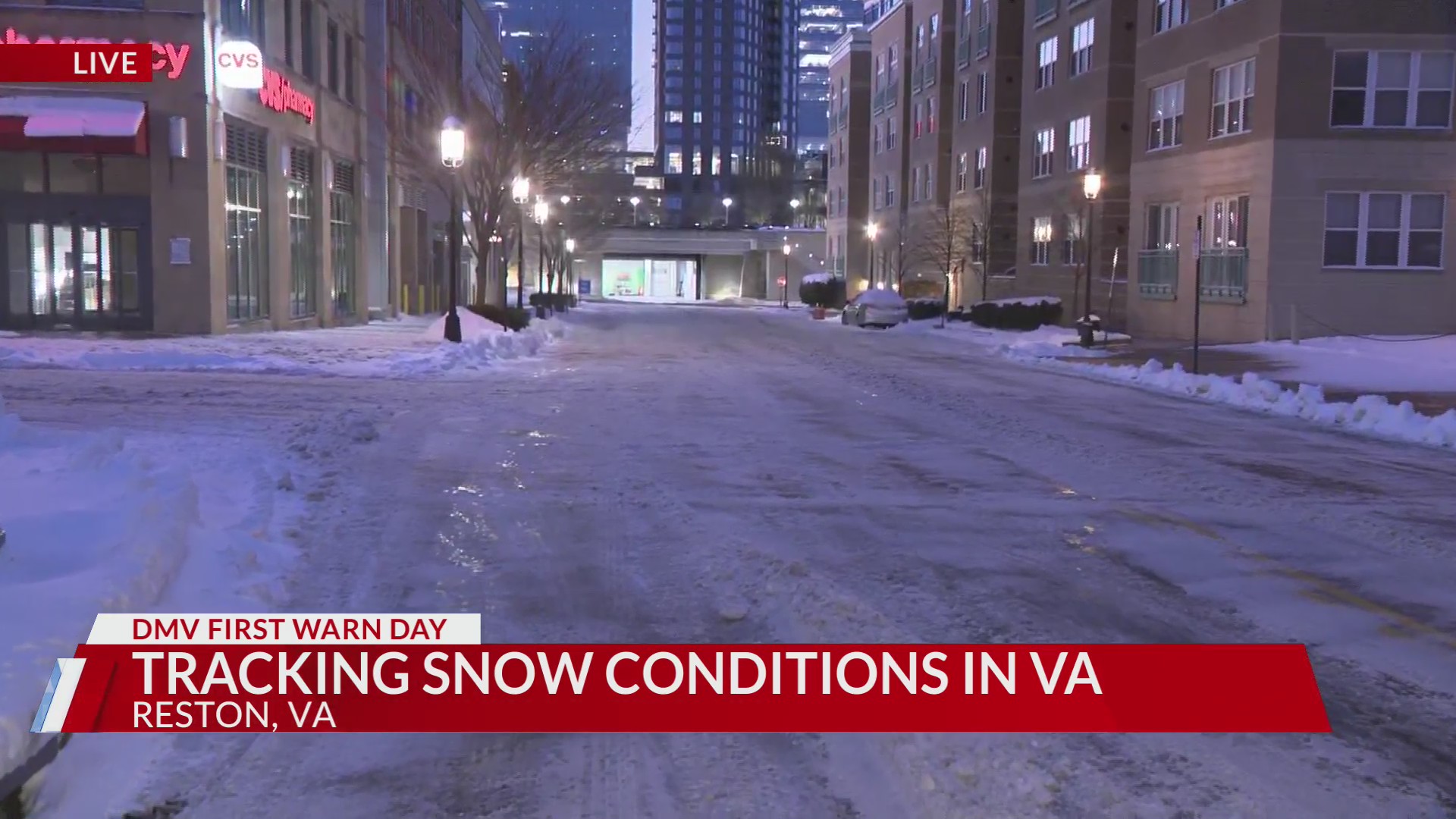 Road conditions in Northern Virginia after winter storm