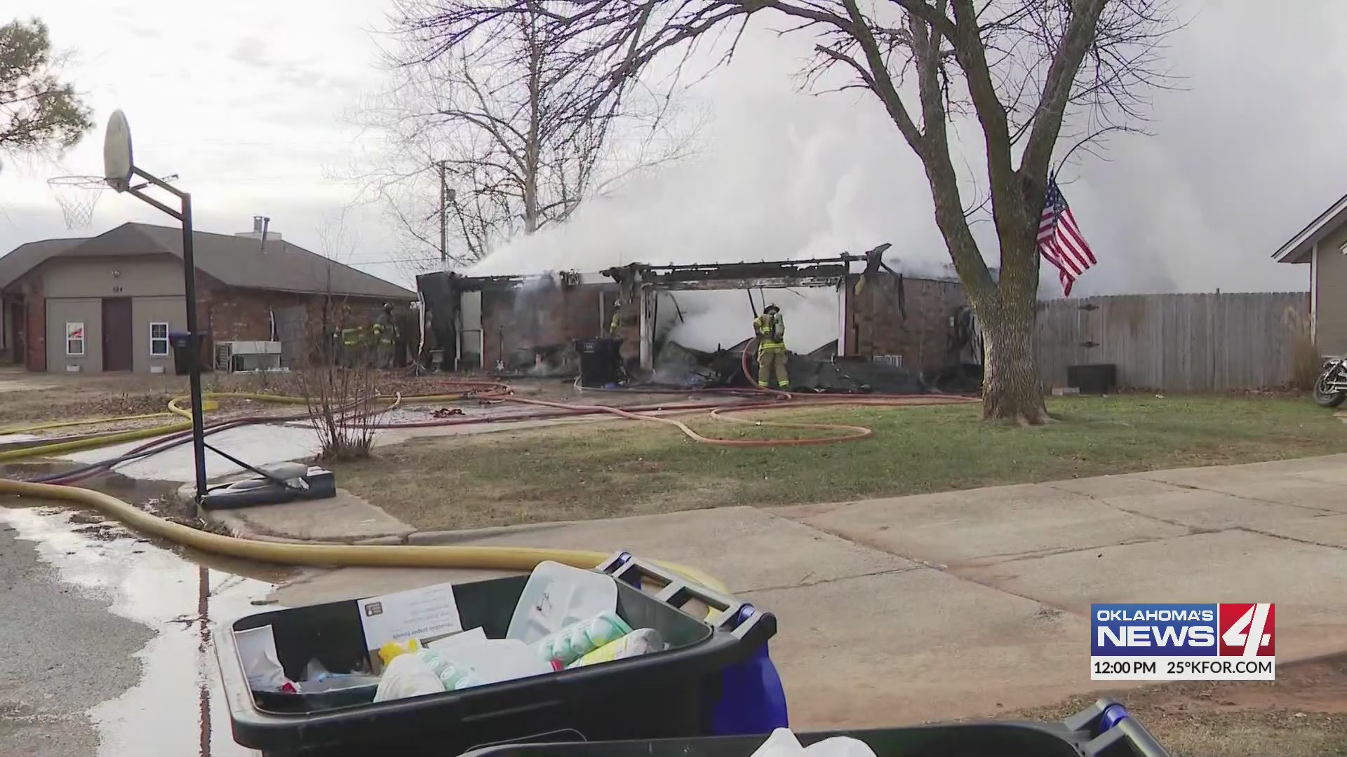Home destroyed by fire in Noble