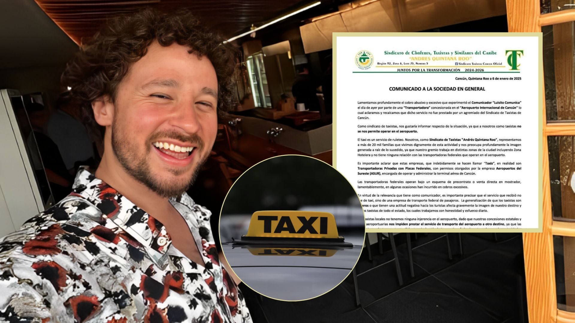 Taxistas de Cancún responden a Luisito Comunica; Sindicato se deslinda de  acusaciones