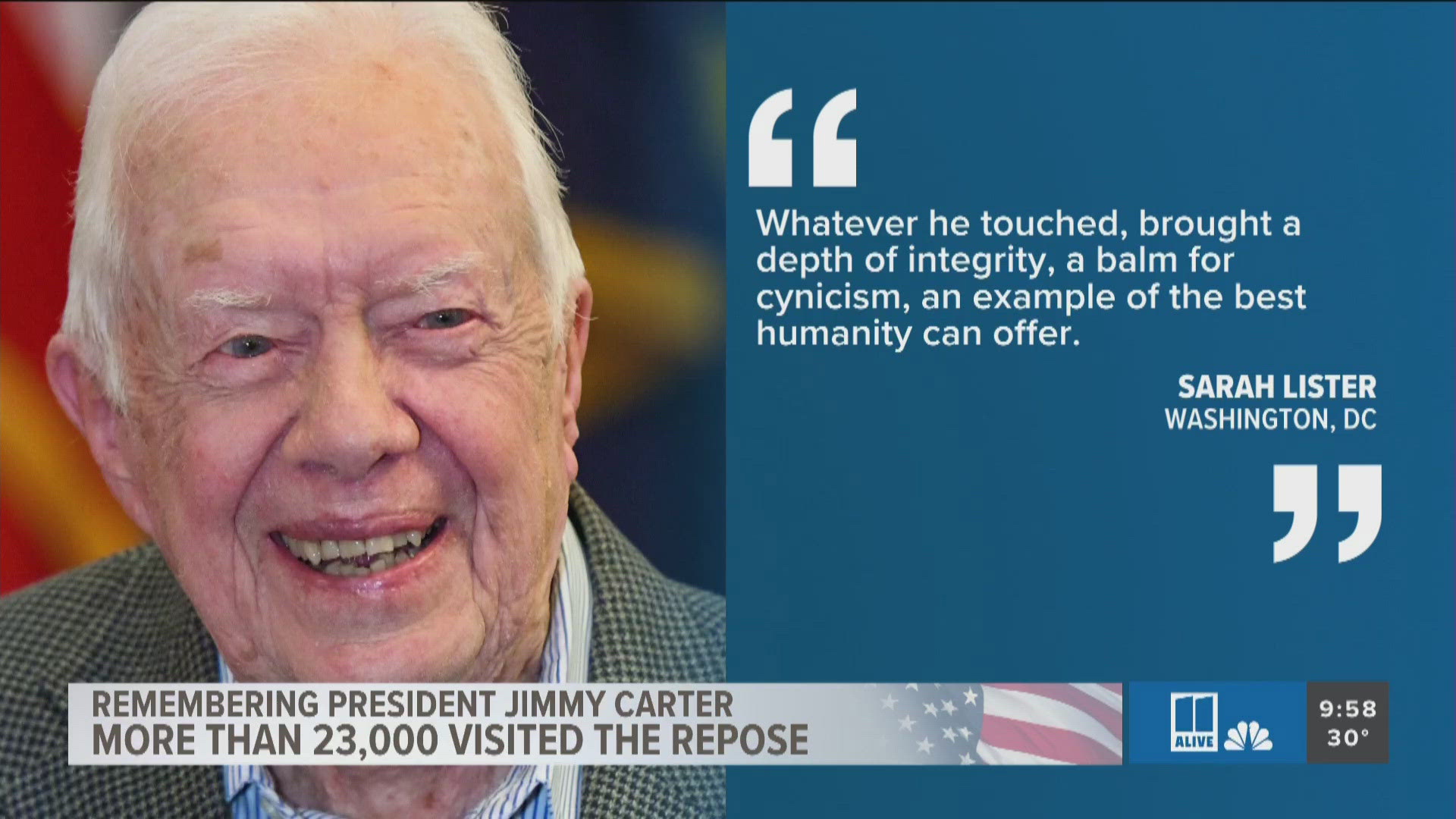 Over 23,000 pay final respects to President Jimmy Carter at the Carter Center