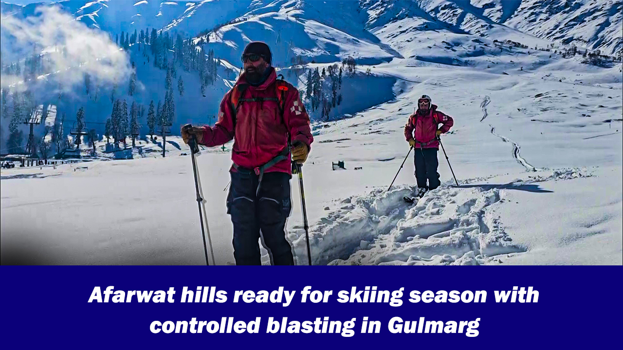 Afarwat hills ready for skiing season with controlled blasting in Gulmarg