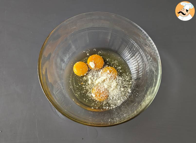 Spinat-omelett, der einfache und schmackhafte vegetarische zweite gang