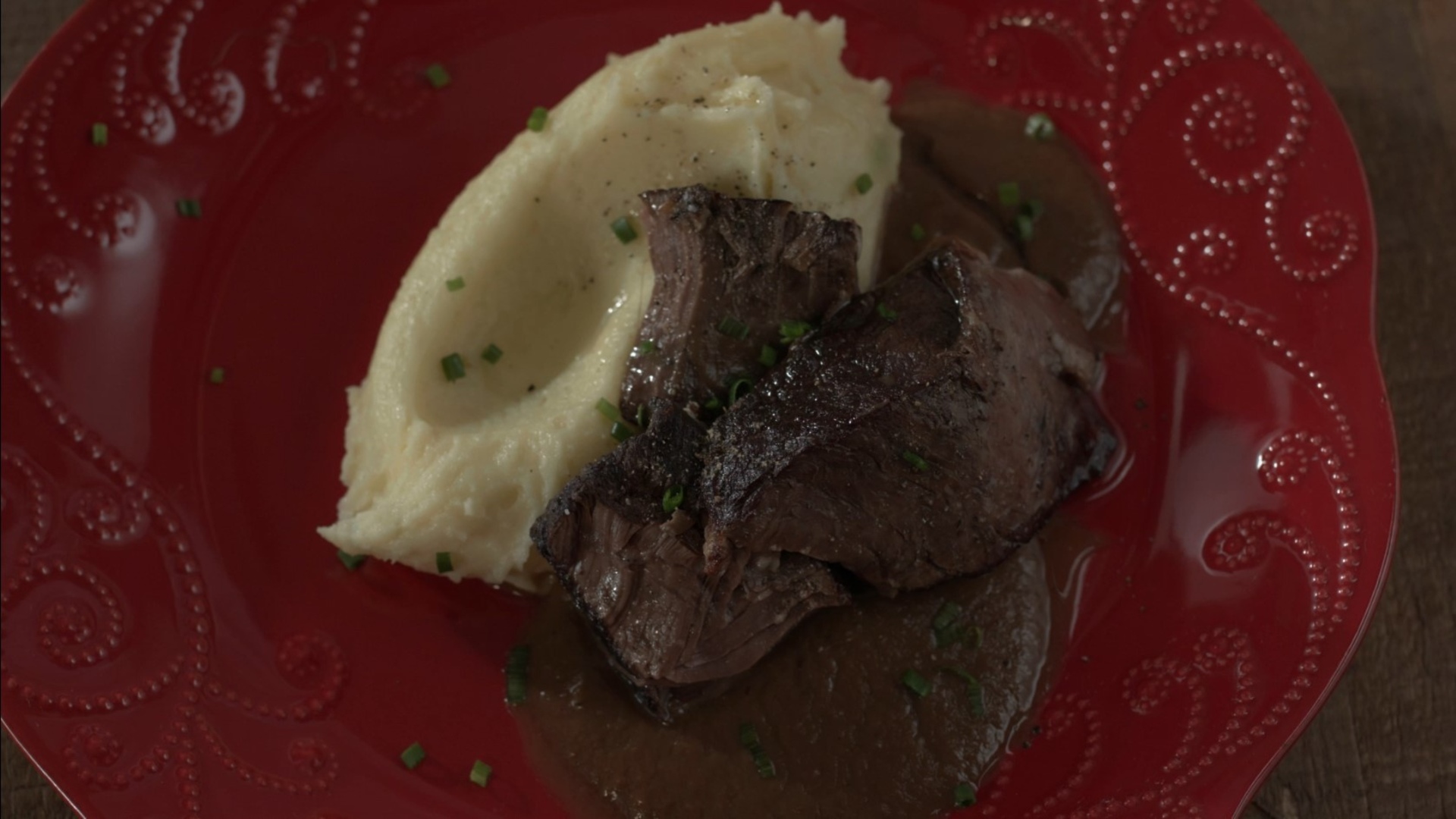 Geschmorte Rinderschulter in Barolo