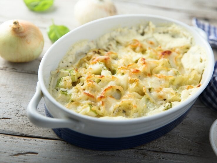 Blumenkohl-Zwiebel-Gratin: Low Carb, lecker und vegetarisch!