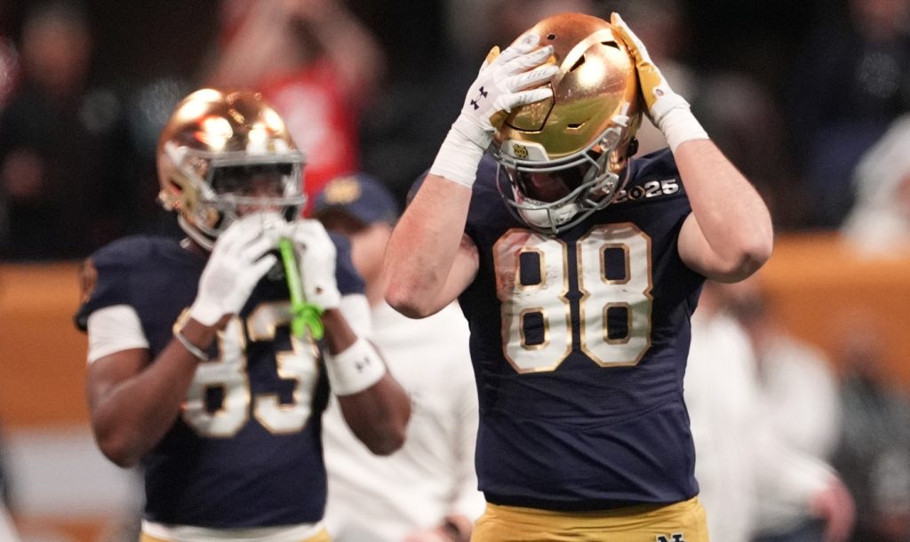 Notre Dame's postgame locker room revealed