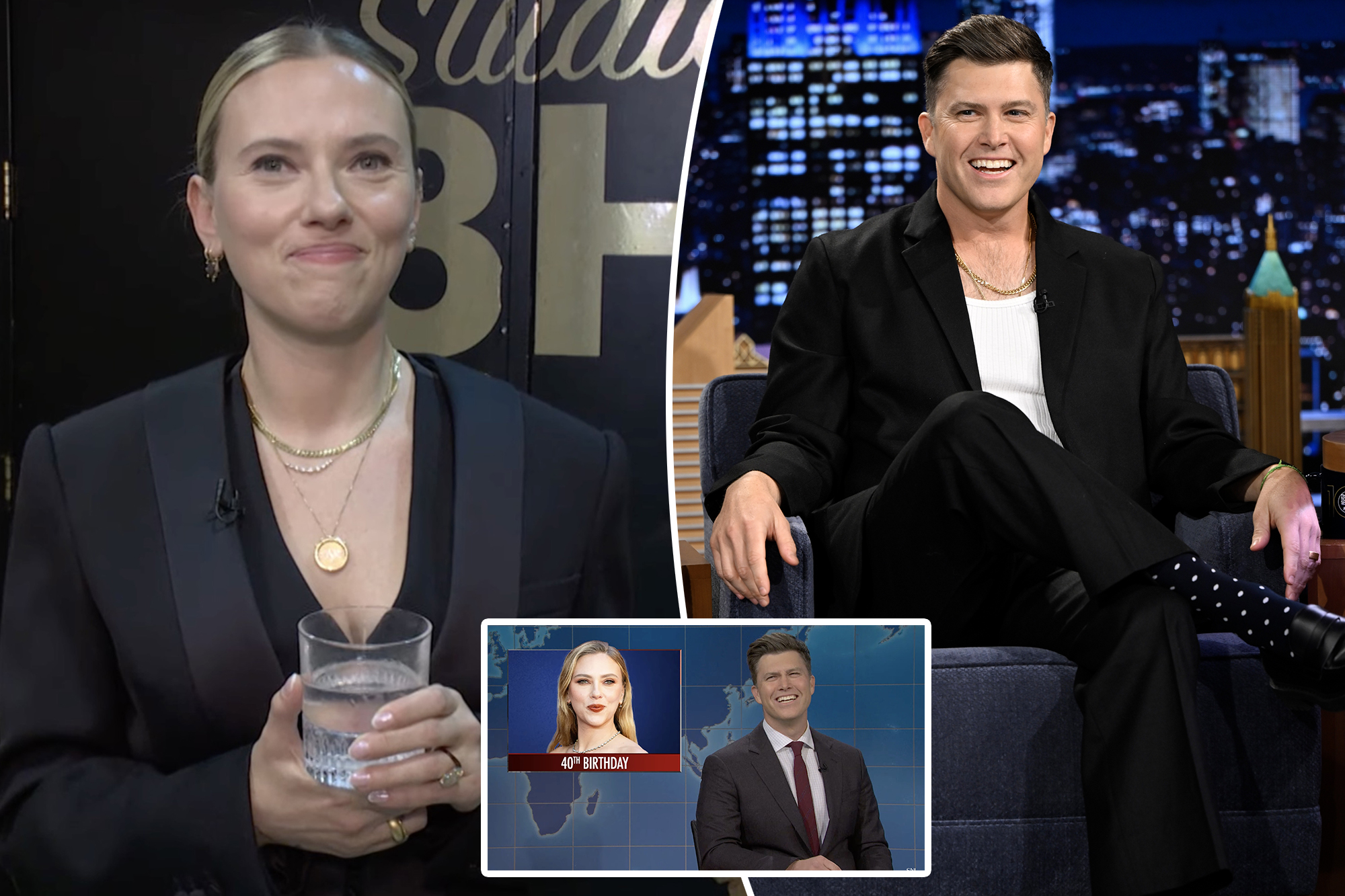 Colin Jost reveals wife Scarlett Johansson’s real reaction to crude(01)