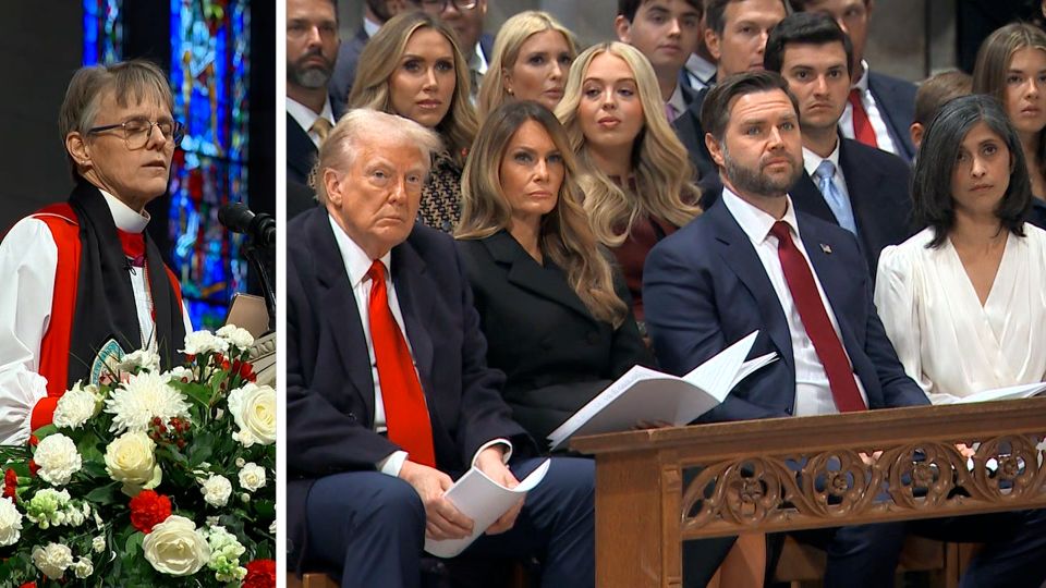 See Trump react to reverend’s plea to have mercy on immigrants, LGBTQ